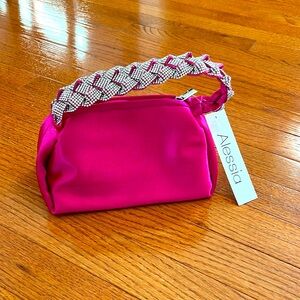 Fuschia evening bag.